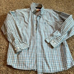 Men’s medium wrangler George Strait cowboy collection western button down shirt